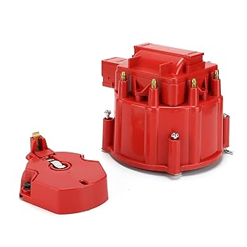Distributor Cap Coil, Distributor Cap with Coil Rotor Red
